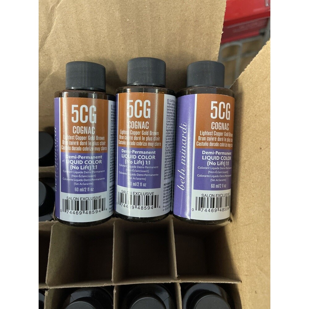 3 Beth Minardi Signature Demi-Permanent Liquid Hair Color - 5CG Cognac